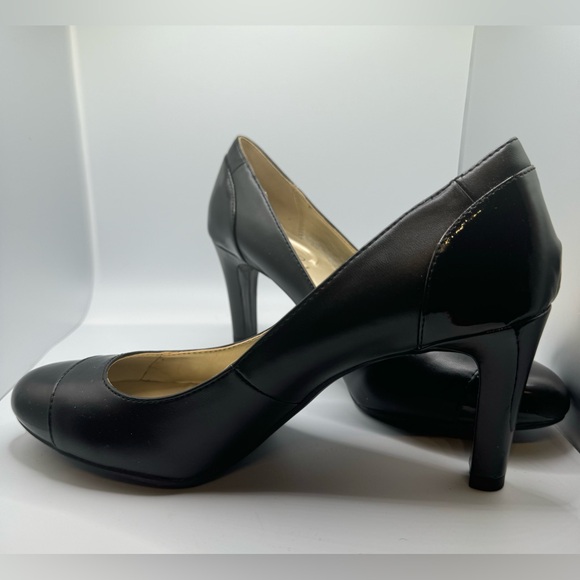 NWT Bandolino Black 3" heels pump block slip on shoes 7.5M - Picture 2 of 9